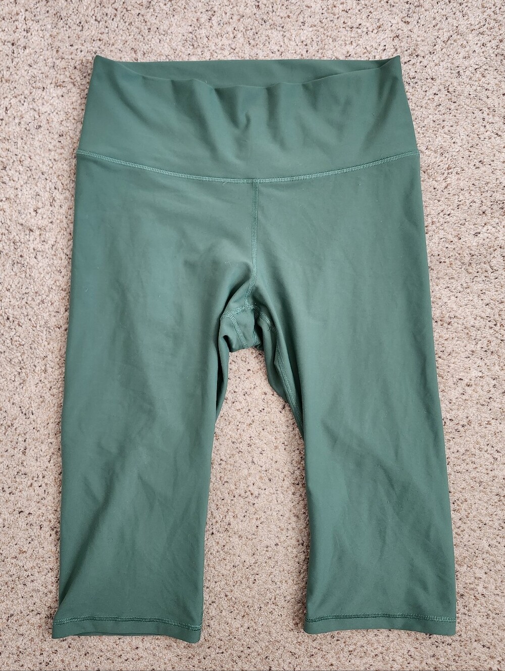 High-Waist Green Crop Active Leggings